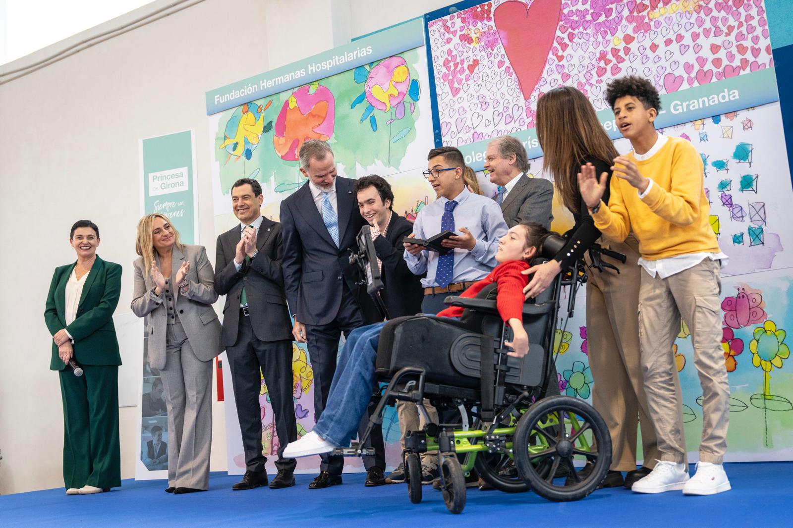 S. M. el Rei lliura el Premi Princesa de Girona Escola 2023 al Centre d’Educació Especial Purísima Concepción de Hermanas Hospitalarias de Granada, per ser un referent educatiu en l’atenció a la diversitat